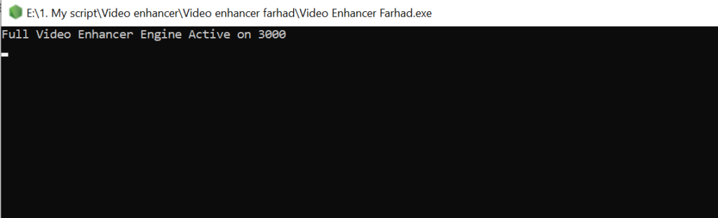 video enhancer exe window